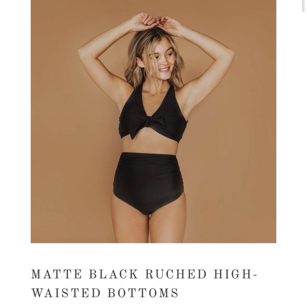 Albion Swimwear Ruched High-Waisted Bottom szSm